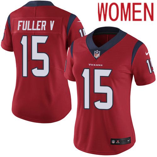 Women Houston Texans #15 Will Fuller V Red Nike Vapor Limited NFL Jersey->women nfl jersey->Women Jersey
